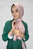 Organik Şal - Pamuk Tek Renk Şal  PUDRA thumbnail 1