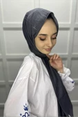 Organik Şal - Pamuk Tek Renk Şal  ANTRASİT - 2