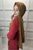 Pamuk Cazz Şal - Kadın Tesettür Şal  ÇİKOLATA thumbnail 2