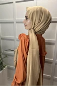 Pamuk Cazz Şal - Kadın Tesettür Şal  LATTE thumbnail 3