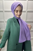 Pamuk Cazz Şal - Kadın Tesettür Şal  LİLA - 3