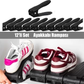Porsima Org -201 12 li Ayakkabı Rampası Ayakkabı Düzenleyici Dolap İçi Organizer - Siyah - 1