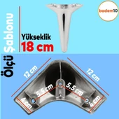 Aspen 6'lı Set Mobilya Tv Ünitesi Koltuk Kanepe Konsol Destek Ayağı Ayakları 18 Cm Krom M8 thumbnail 5