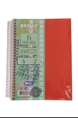 Orta Boy 4+2 Ayraçlı Defter 6 Konulu 180 Yaprak 1 Adet 4 Kareli 2 Çizgili Spralli Plastik Kapak Seperatörlü 18x25 cm - 1