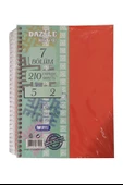Orta Boy 5+2 Ayraçlı Defter 7 Konulu 210 Yaprak 1 Adet 5 Kareli 2 Çizgili Spralli Plastik Kapak Seperatörlü 18x25 cm - 3