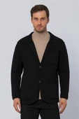 CEKMON Erkek Regular Fit Çok Cepli Düğmeli Astarsız Örme Blazer Rahat Ceket - 1