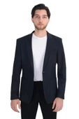 Cengiz İnler Kendinden Desenli Dikişli Kırlangıç Yaka Torba Cepli Slim Fit Erkek Ceket - 2
