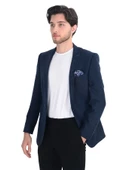 Cengiz İnler Desenli Kırlangıç Yaka Erkek Ceket - 1