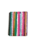 Keskin Color Glitter 17x24 100 Yaprak Çizgili Spiralli Sert Kapak Defter - 1
