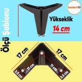 Sedir 6'lı Set Mobilya TV Ünitesi Çekyat Koltuk Kanepe Destek Ayağı 14 cm Siyah Kanat 17 Baza Ayak thumbnail 3