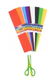 TGB Krapon Kağıdı 10lu Karışık Renk 50 x 150 cm Korumalı Yaylı Okul Makası Okul Kırtasiye Seti - 1
