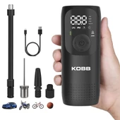 KOBB KB411 Şarjlı Li-ion 150 PSI Taşınabilir Dijital Basınç Göstergeli Led Aydınlatmalı Akıllı Lastik Şişirme Pompası - 1