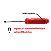 Kendo Tornavida Vida Civata Sökme Sıkma Manuel El Klasik Yıldız Düz Uç Uçlu 6x125 KTT6125 - 3