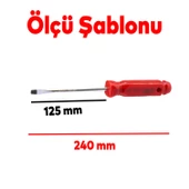 Kendo Tornavida Vida Civata Sökme Sıkma Manuel El Klasik Yıldız Düz Uç Uçlu 6x125 KTT6125 - 2