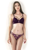 Le jardin Kadın 5055-B Destekli Dolgulu Dantelli İpli Sütyen Takımı - 1