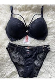 Le jardin Kadın 5055-B Destekli Dolgulu Dantelli İpli Sütyen Takımı - 4