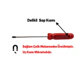 Kendo Tornavida Vida Civata Sökme Sıkma Manuel El Klasik Yıldız Düz Uç Uçlu 2x150 KTT6151 - 3