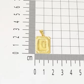 Altın Kare Plakalı G Harf Kolye 14 Ayar thumbnail 5