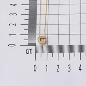 Taşlı G Harfli Minimal Harf Altın Kolye thumbnail 5