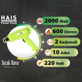 Haıs HG08 Sıcak Hava Tabancası 2 Kademeli 2000W thumbnail 3