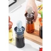 Hazneli Silikon Uçlu Cam Yağdanlık Sirke Yağ Yumurta Ve Sos Fırçası Asorti - 3