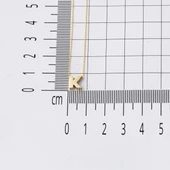 K Harfi Taşsız Minimal Harf Kolye 14 Ayar Altın thumbnail 5