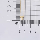 T Harfi 14 Ayar Altın Taşsız Minimal Harf Kolye thumbnail 5