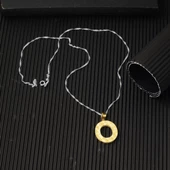 14 Ayar Altın İşlemeli O Harfi Kolye Ucu thumbnail 4