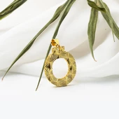 14 Ayar Altın 3 Boyutlu İşlemeli Ö Harfi Kolye thumbnail 5