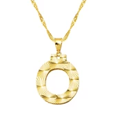 14 Ayar Altın 3 Boyutlu İşlemeli Ö Harfi Kolye thumbnail 1
