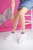 Muggo Happy Garantili Kadın Ortopedik Günlük Bağcıklı Şık Rahat Sneaker Spor Ayakkabı - 5