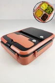 Digithome Bölmeli Çelik Hazneli Yemek Taşıma ve Saklama Kabı İş Ofis Okul İçin 25 Cm Turuncu - YK1392 C320.025 - 1