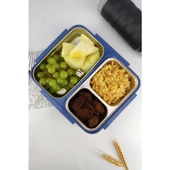 Digithome Bölmeli Çelik Hazneli Yemek Taşıma ve Saklama Kabı İş Ofis Okul İçin 25 Cm Mavi - YK1392 C320.025 - 11