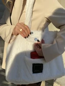 LuLuYen Peluş Çanta 2025 Sonbahar Kış Sezonu Yeni Moda Çok Şık Trend Yumuşacık Omuz Çantası - 7