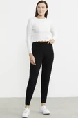 Jogger Triko Pantolon - Siyah - 2