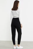 Jogger Triko Pantolon - Siyah - 5