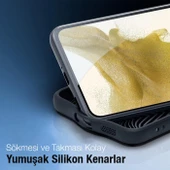 Polham Samsung Galaxy S22 Ultra Uyumlu Premium Buzlu Sert Kamera Koruyuculu Kılıf, Parmaz İzi Kalmaz - 3