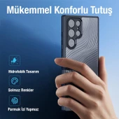 Polham Samsung Galaxy S22 Ultra Uyumlu Premium Buzlu Sert Kamera Koruyuculu Kılıf, Parmaz İzi Kalmaz - 2