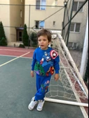 ERKEK ÇOCUK KARAKTER BASKILI BİSİKLET YAKA PAMUK EŞOFMAN TAKIMI - 4