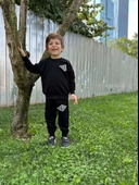 ERKEK ÇOCUK BİSİKLET YAKA PAMUK EŞOFMAN TAKIMI - 2