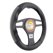 Automix Araç Araba Otomobil Direksiyon Koruma Kılıf Oto Kılıfı 36 38 CM GRİ-SİYAH Yarımay 3091 - 4