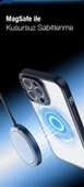 Polham iPhone 13 Pro Uyumlu Premium Buzlu Sert Kamera Koruyuculu Kılıf, Magsafe Uyumlu Kılıf - 5
