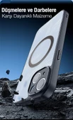 Polham iPhone 12 Pro Max Uyumlu Premium Buzlu Sert Kamera Koruyuculu Kılıf, Magsafe Uyumlu Kılıf - 3