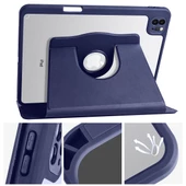 Apple iPad 10.2 (8.Nesil) Kılıf Termik Kalem Bölmeli Dönebilen Standlı Kılıf - 10