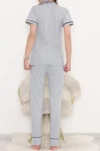 Önü Cepli Pijama Takımı Gri - 11404.1048. - 7