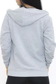 Kapşonlu Fermuarlı Sweat Gri - 3001.275. - 6