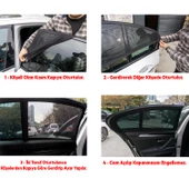 Automix Araba Araç Otomobil Oto Güneş Koruyucu Gölge Yan Cam Pencere Tül Perde Güneşliği 44817 - 2