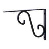 Raf Altı Raf Tutucu Metal Ayak Ferforje Siyah 150 x 230 mm (2 ADET) - 3