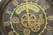 Yuvarlak Spintime Yeşiloksit Çarklı Metal Duvar Saati Hediyelik - 3
