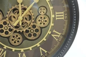 Yuvarlak Roma Rakamlı Spintime Yeşiloksit Çarklı Metal Duvar Saat - 2
